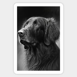 Flatcoated retreiver "marcy" Sticker